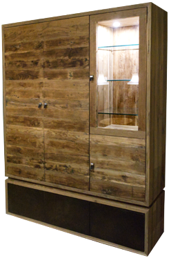 Teakschrank "Lederschluppi"