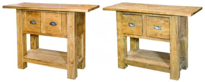 Wandtisch Dengkleh aus Teakholz. Verschiedene Modelle